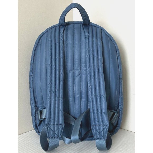 New Michael Kors Winnie Medium Backpack Quilted Nylon Dark Chambray